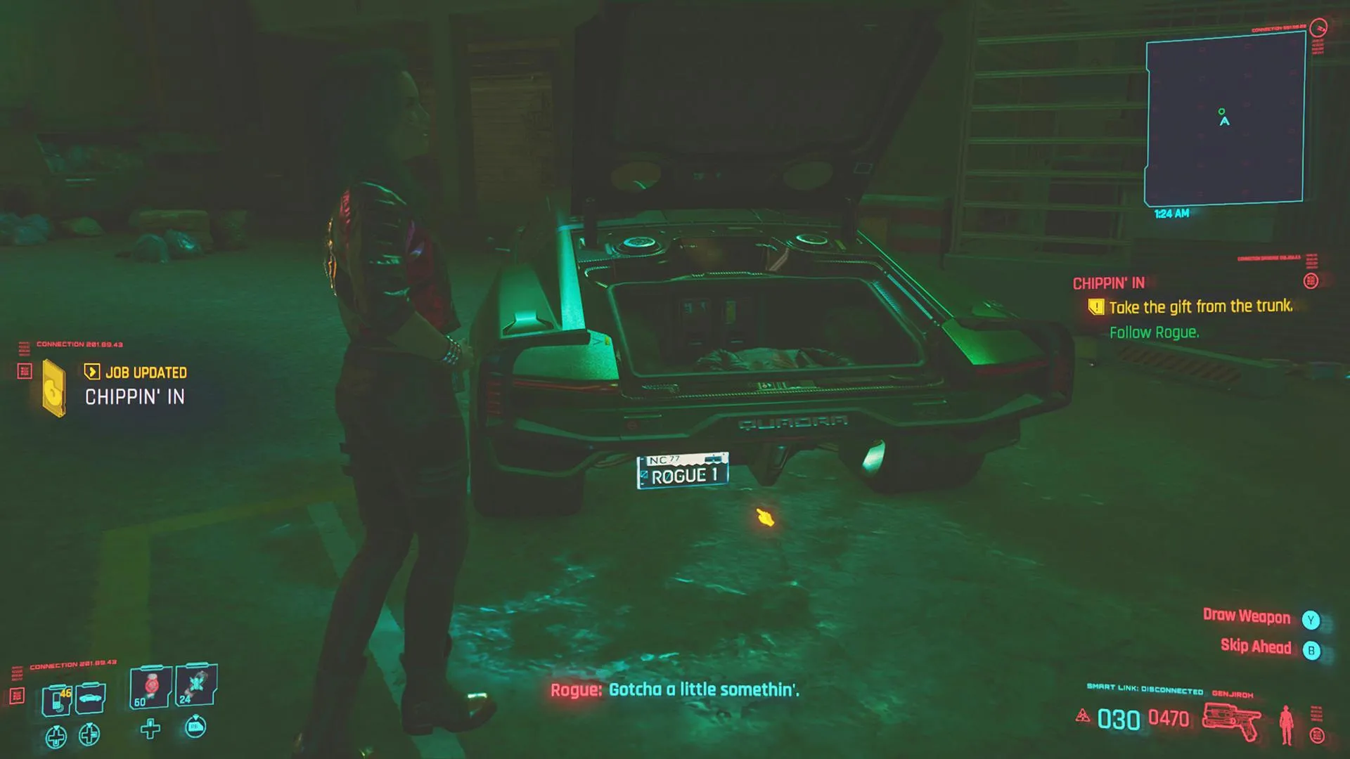 cyberpunk 2077 chippin in side job rogues surprise
