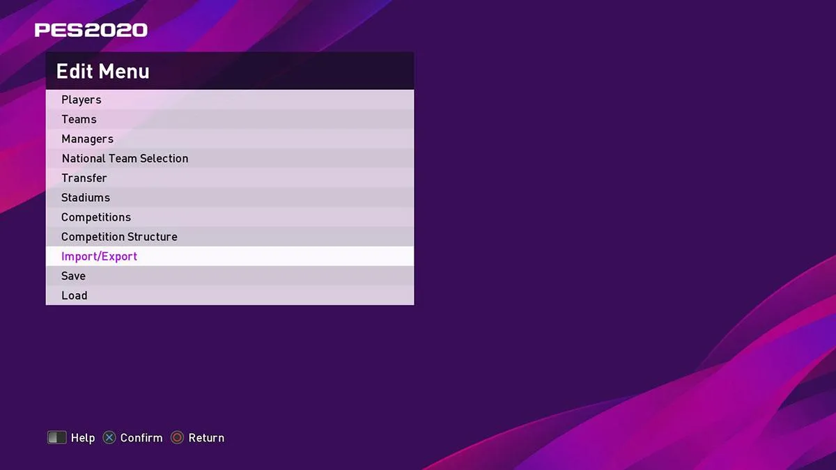 PES 2020 Edit Mode Tutorial: How To Import Option Files, Teams and Uniforms
