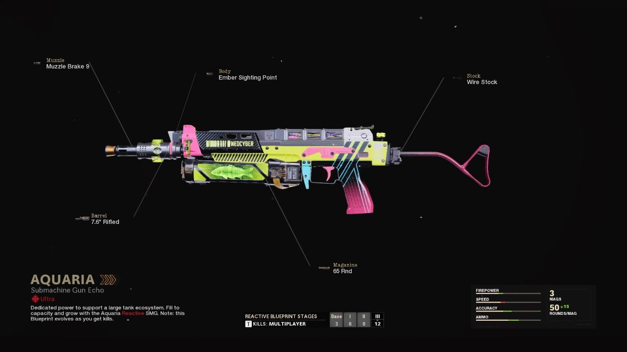 Aquaria | COD Warzone | Black Ops Cold War | Weapon Blueprint