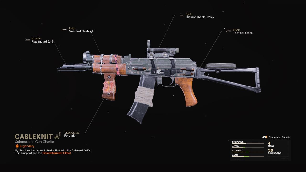 Cableknit - COD Warzone and Black Ops Cold War Weapon Blueprint | Call of Duty