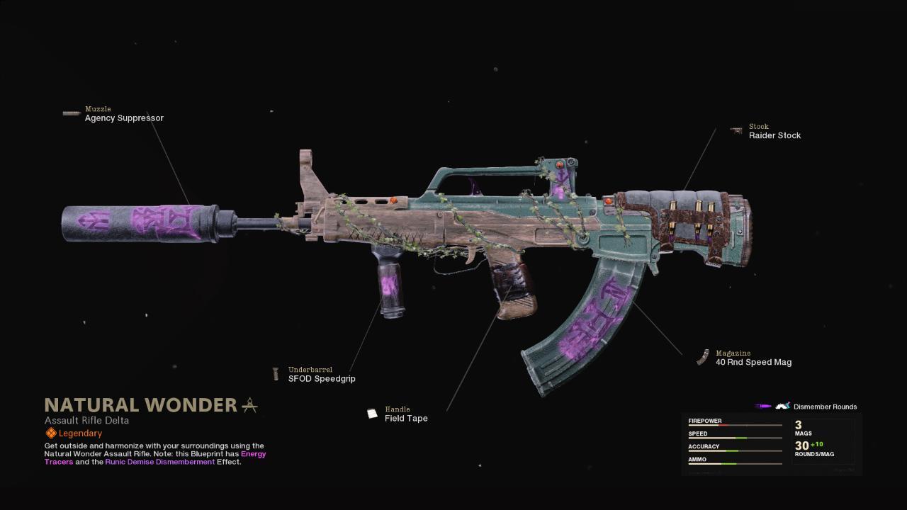 Natural Wonder - COD Warzone and Black Ops Cold War Weapon Blueprint | Call of Duty