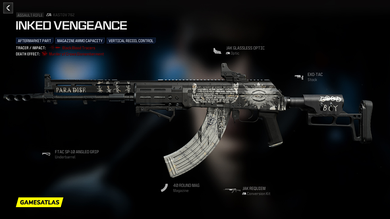 Inked Vengeance - Warzone and Modern Warfare 2 Blueprint