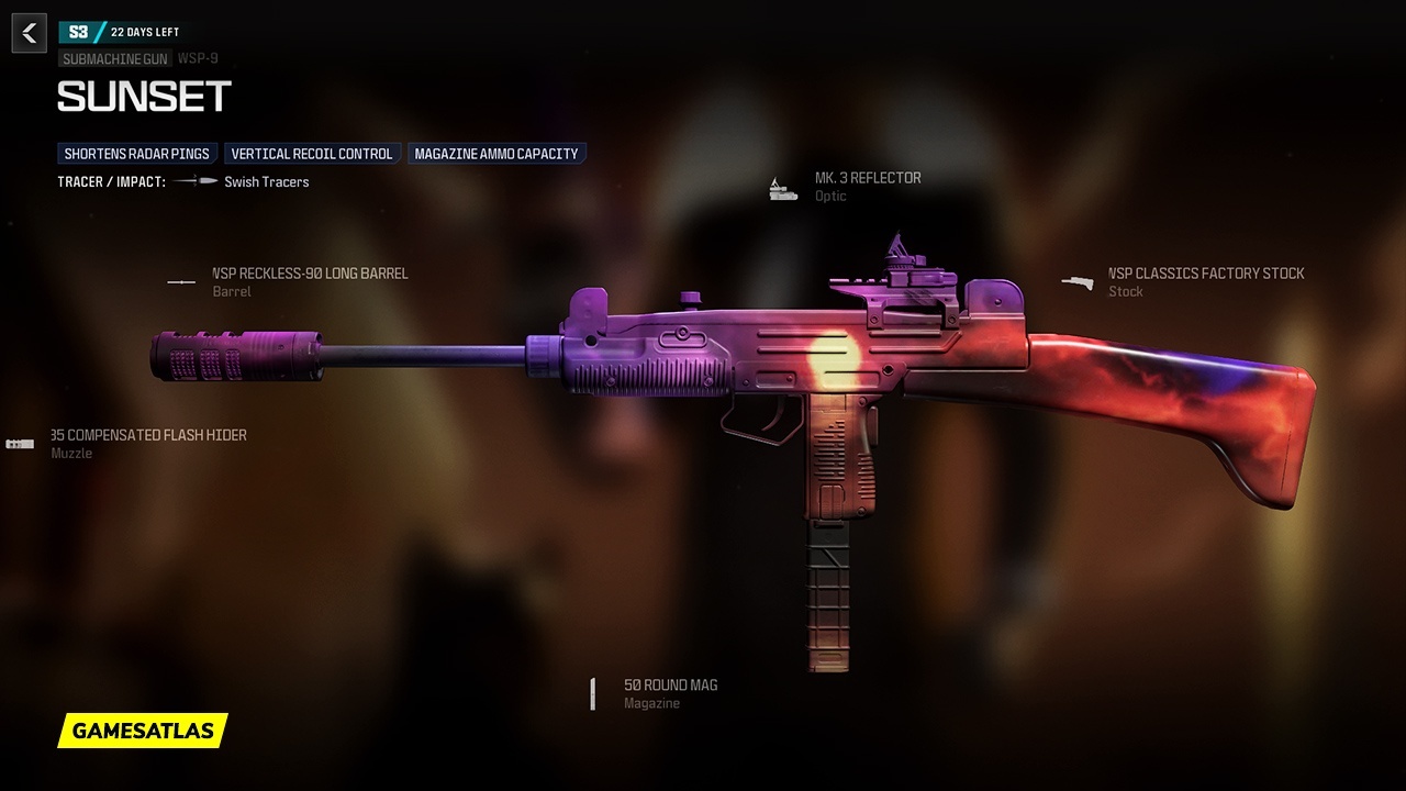 Sunset SMG - Warzone and Modern Warfare 3 Blueprint