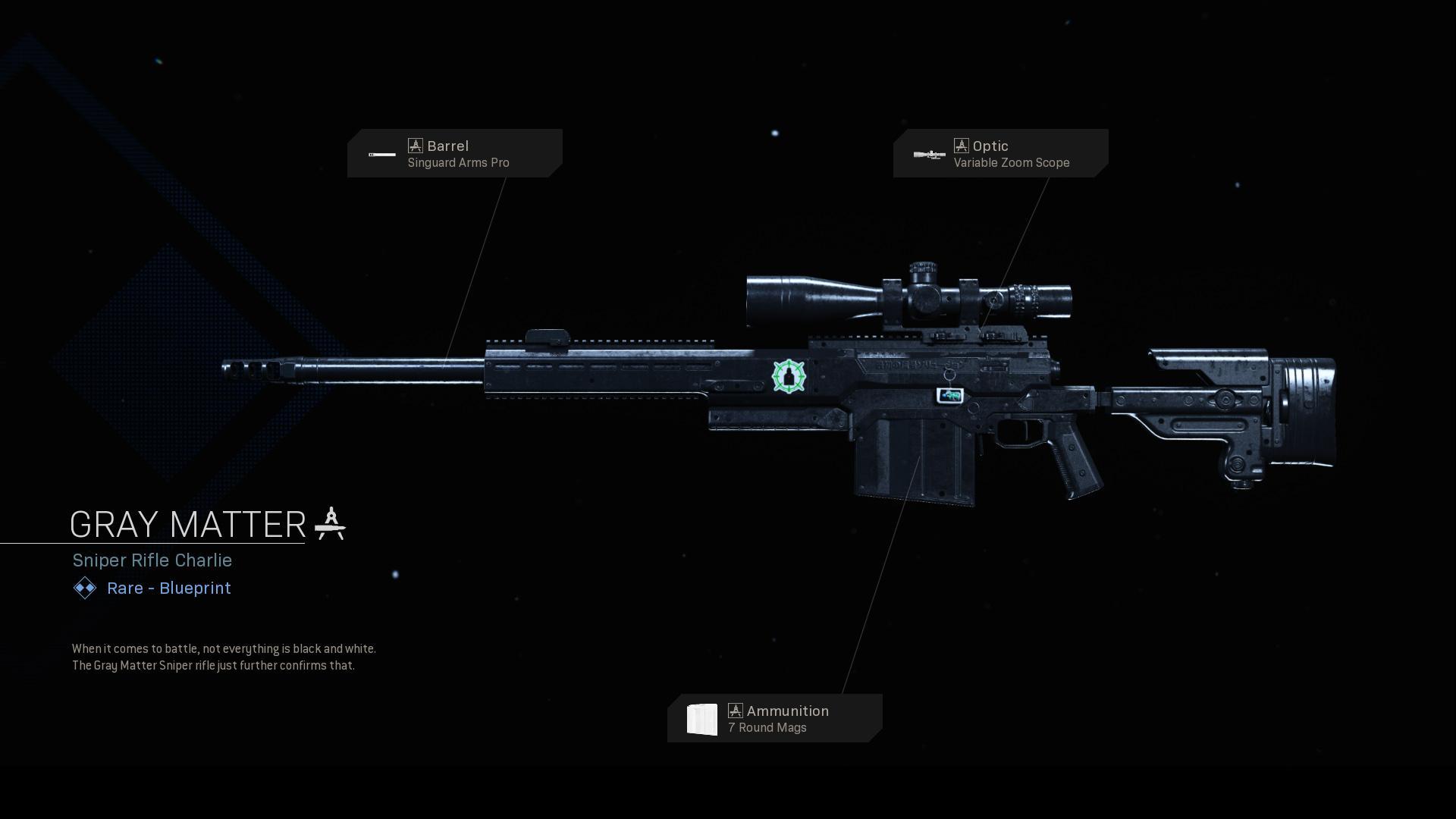 Gray Matter - COD Warzone and Modern Warfare Weapon Blueprint | Call of Duty