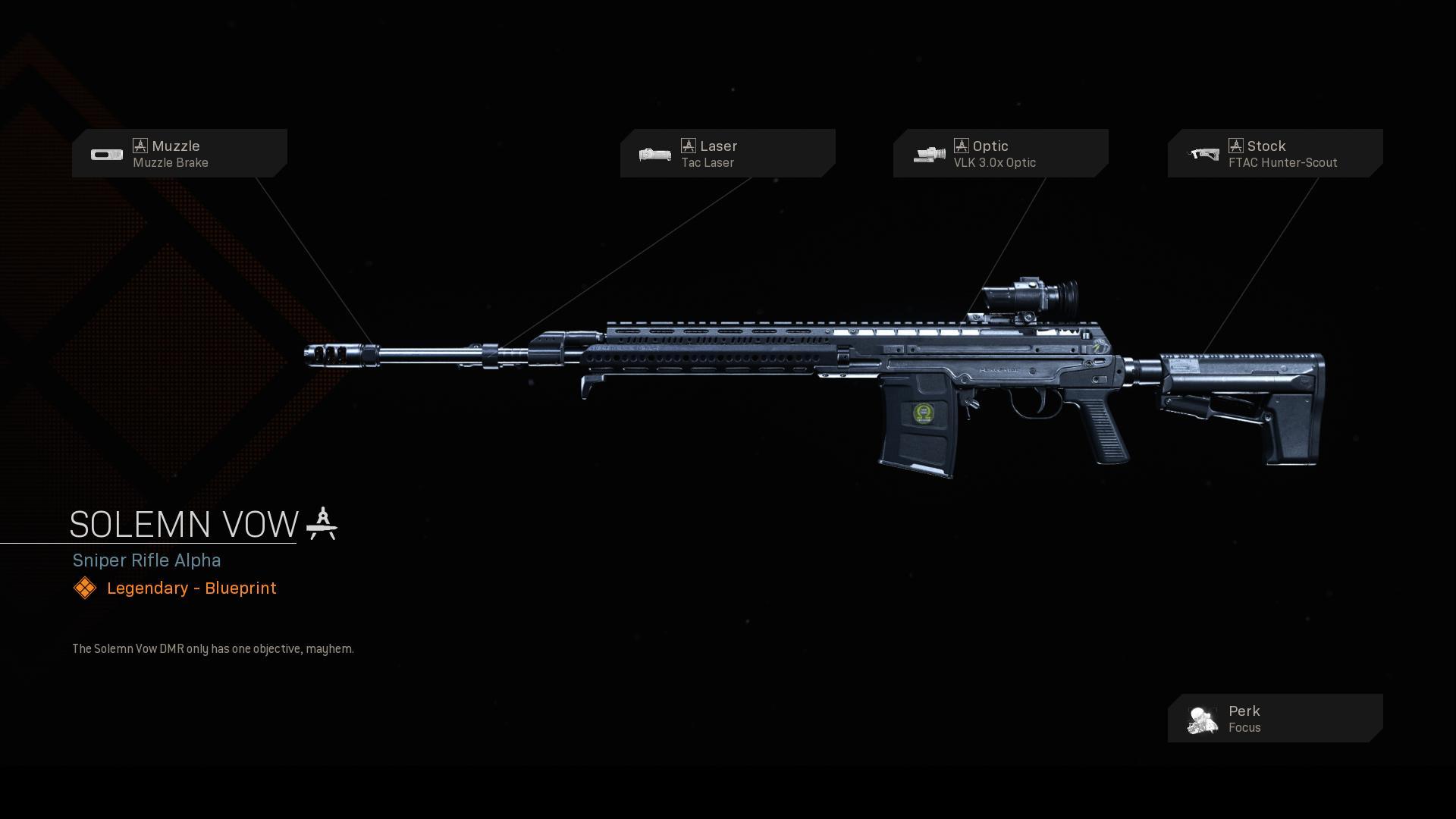 Solemn Vow - COD Warzone and Modern Warfare Weapon Blueprint | Call of Duty