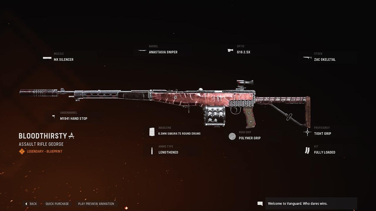 Bloodthirsty COD Warzone And Vanguard Weapon Blueprint Call Of Duty