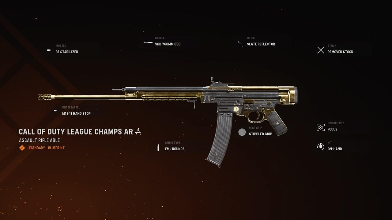 CDL Champs 2022 AR COD Warzone and Vanguard Weapon Blueprint Call