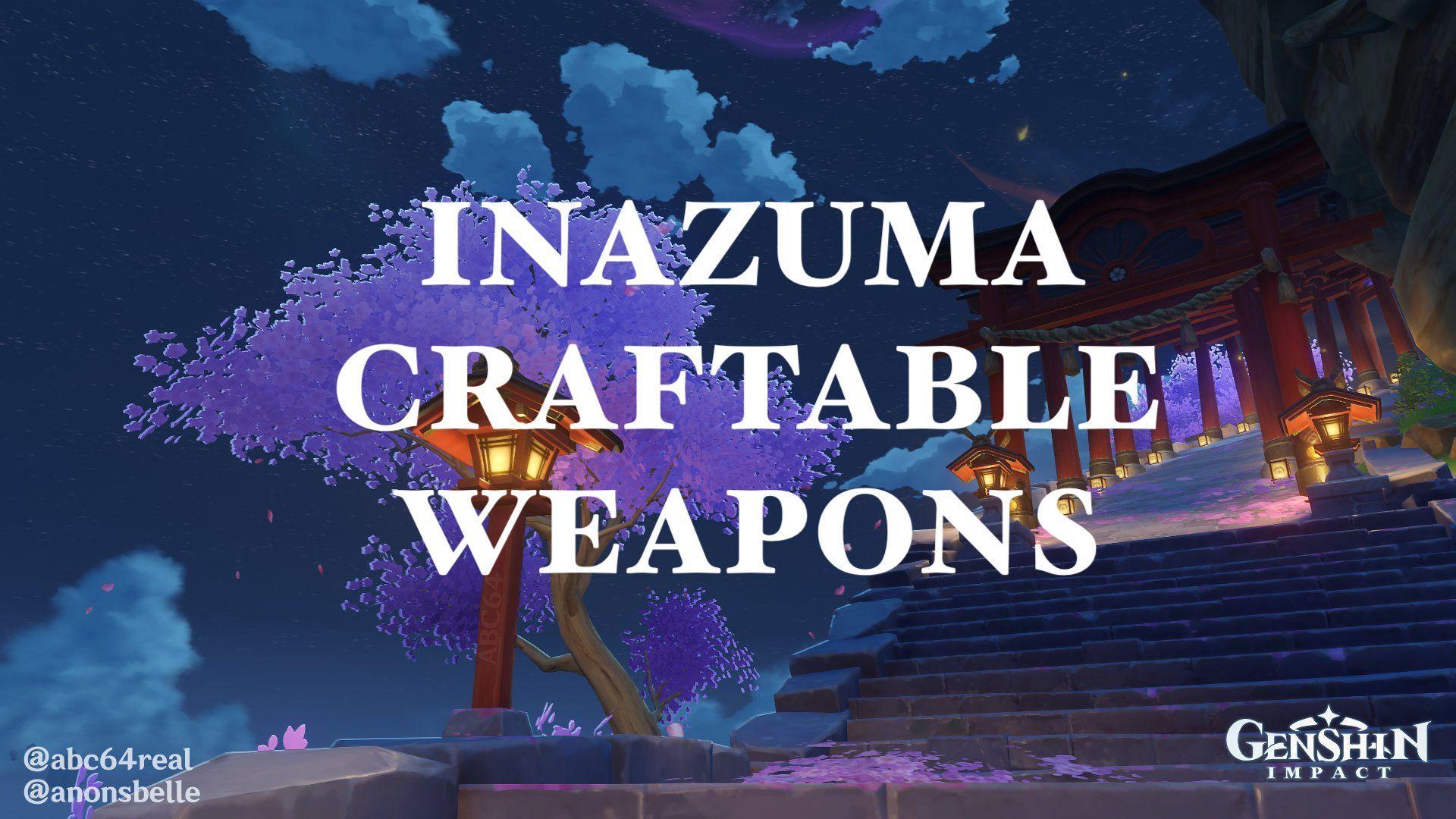 How to get inazuma craftable weapons bow