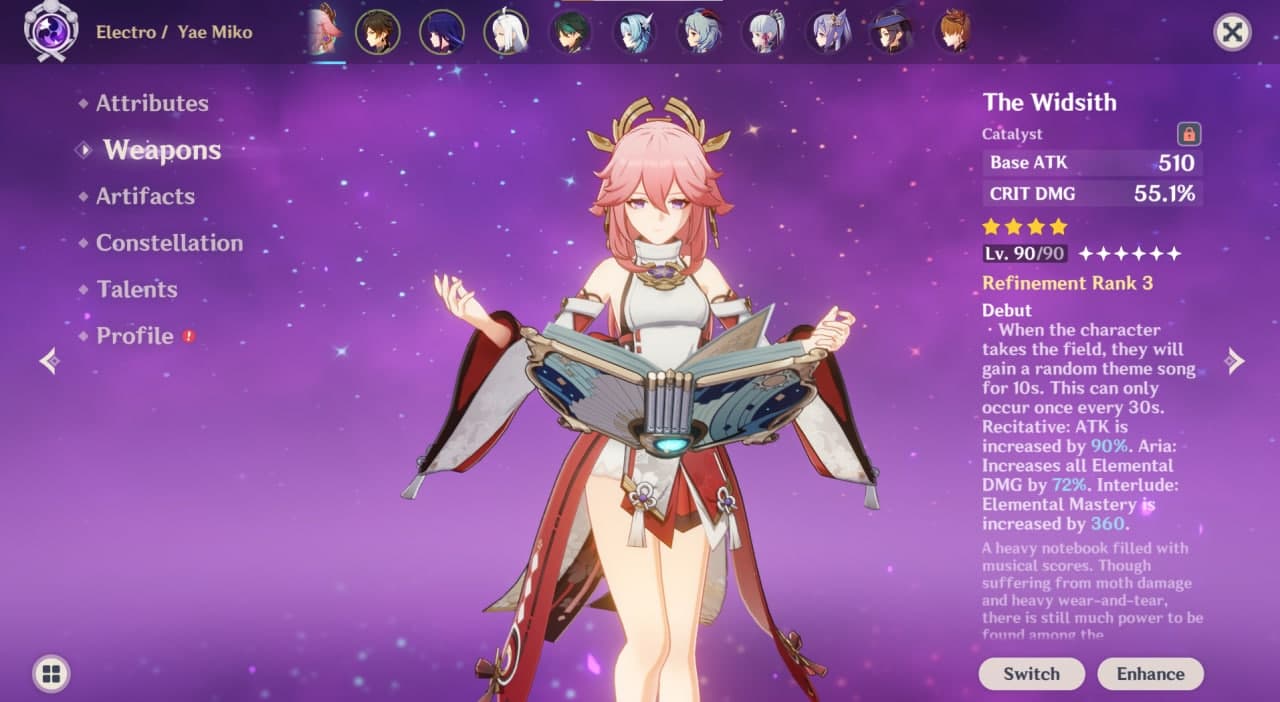 Yae Miko Constellations Weapon And Kit Review   Yae Miko Weapons 