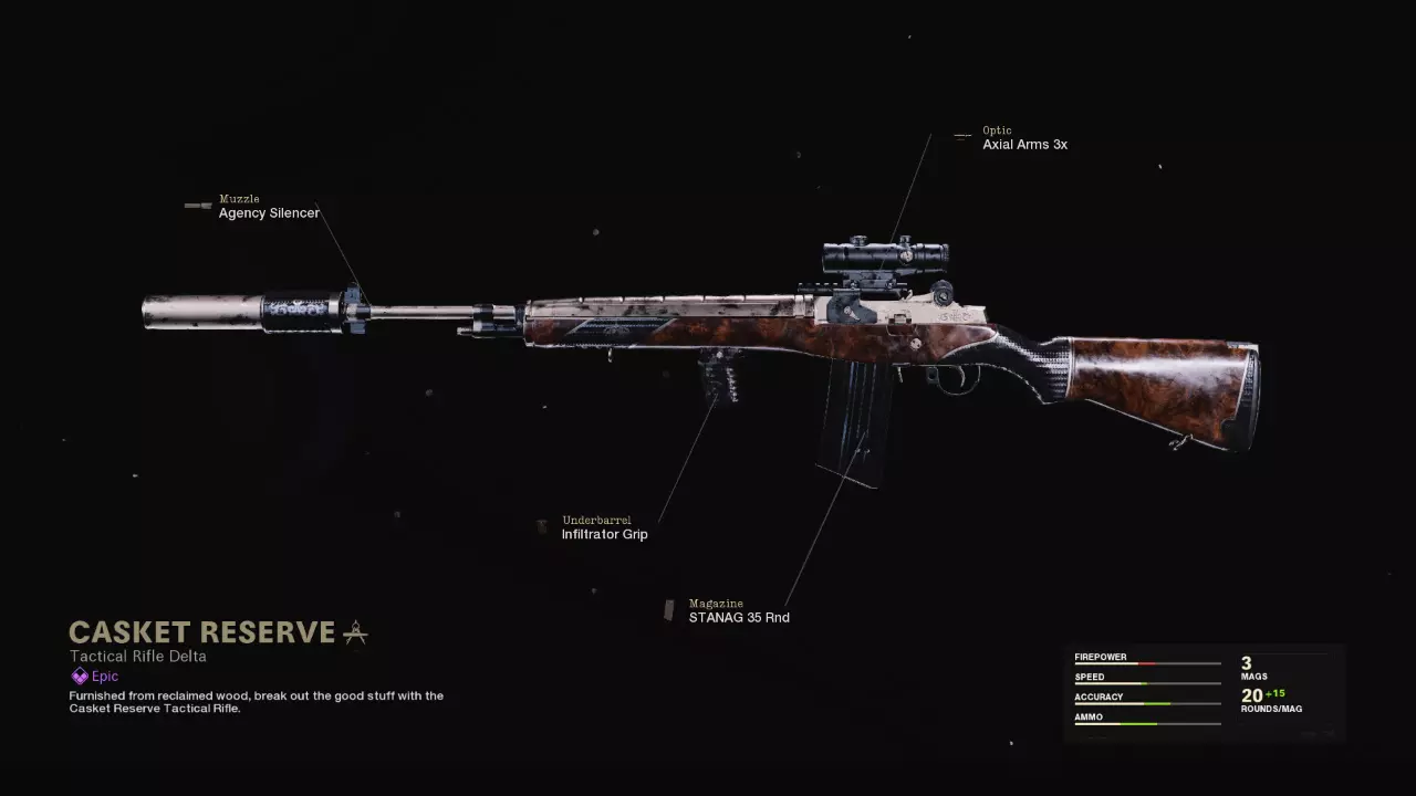 Casket Reserve - COD Warzone and Black Ops Cold War Weapon Blueprint | Call of Duty