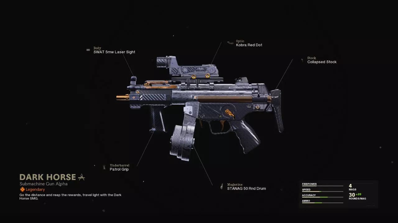 Dark Horse - COD Warzone and Black Ops Cold War Weapon Blueprint | Call of Duty