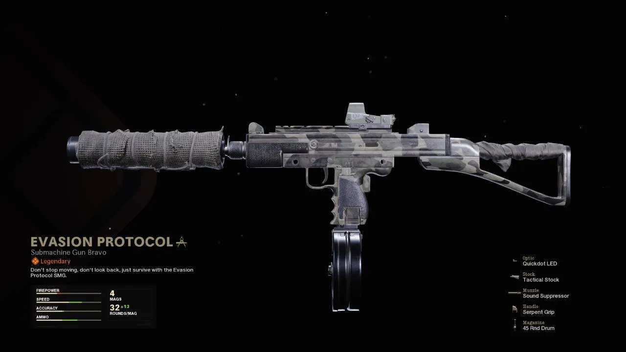 Evasion Protocol - COD Warzone and Black Ops Cold War Weapon Blueprint | Call of Duty