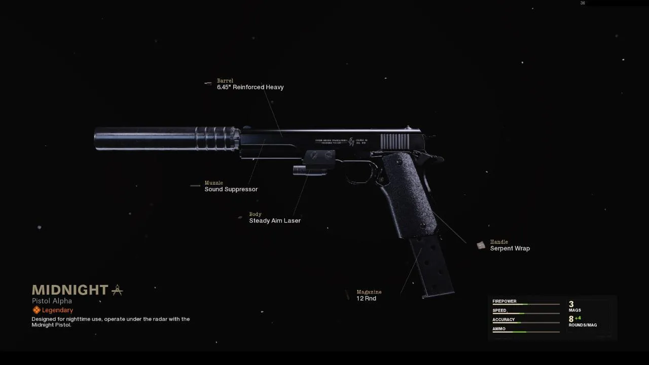 Midnight - COD Warzone and Black Ops Cold War Weapon Blueprint | Call of Duty