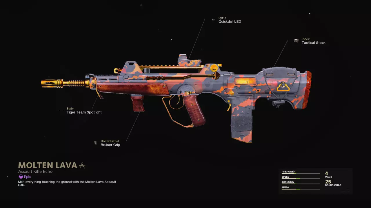 Molten Lava - COD Warzone and Black Ops Cold War Weapon Blueprint | Call of Duty