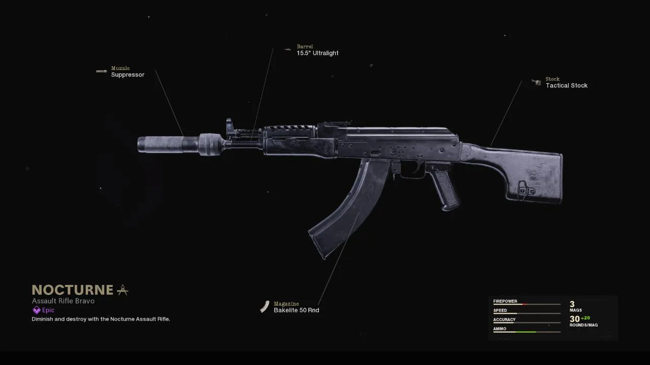 Nocturne - COD Warzone and Black Ops Cold War Weapon Blueprint | Call of Duty