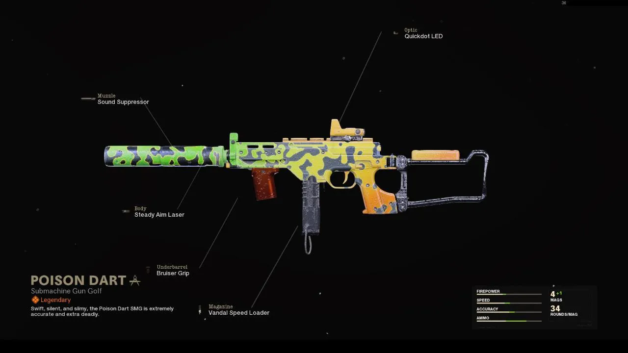 Poison Dart - COD Warzone and Black Ops Cold War Weapon Blueprint | Call of Duty