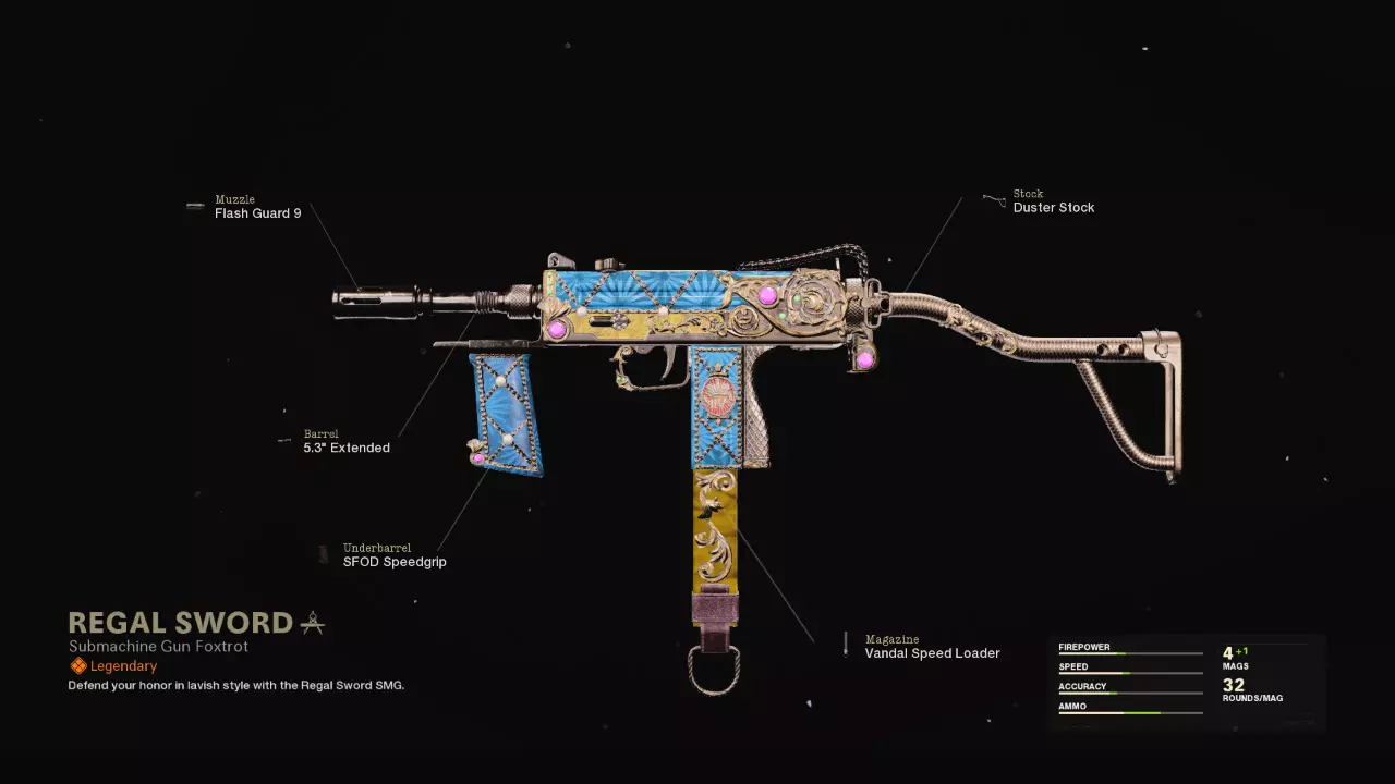 Regal Sword - COD Warzone and Black Ops Cold War Weapon Blueprint | Call of Duty