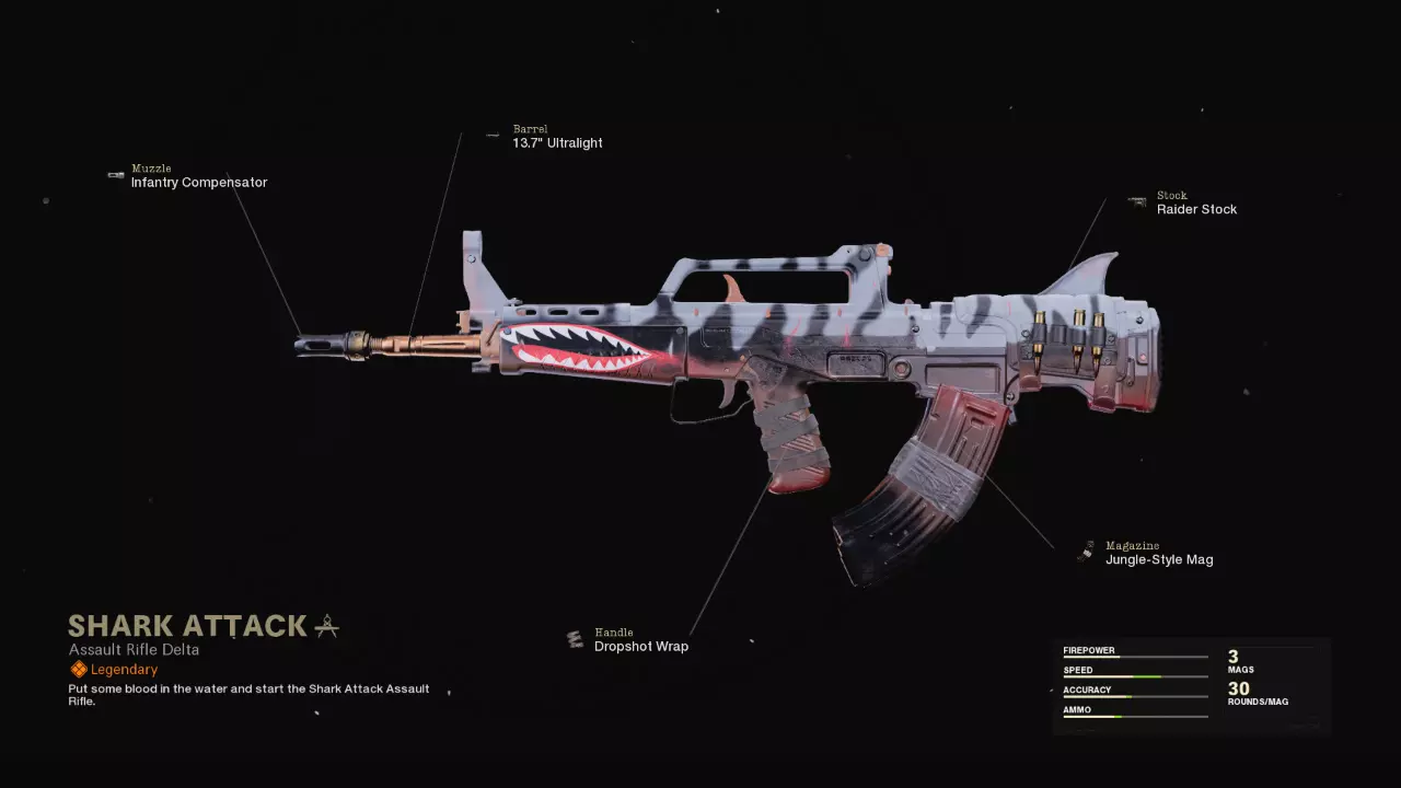 Shark Attack - COD Warzone and Black Ops Cold War Weapon Blueprint | Call of Duty