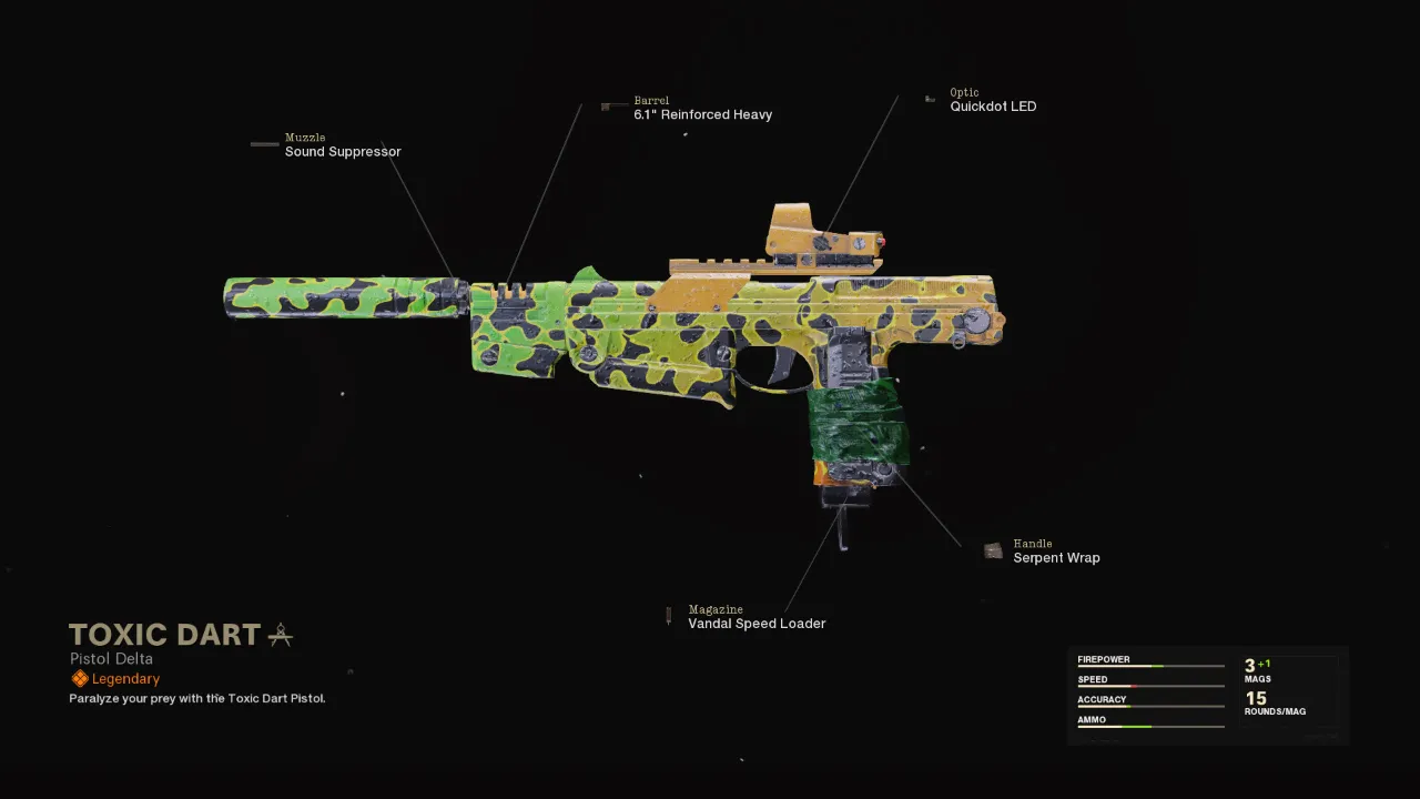 Toxic Dart - COD Warzone and Black Ops Cold War Weapon Blueprint | Call of Duty