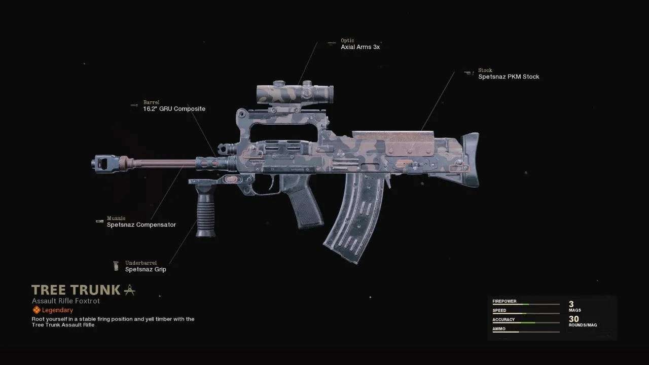 Tree Trunk - COD Warzone and Black Ops Cold War Weapon Blueprint | Call of Duty