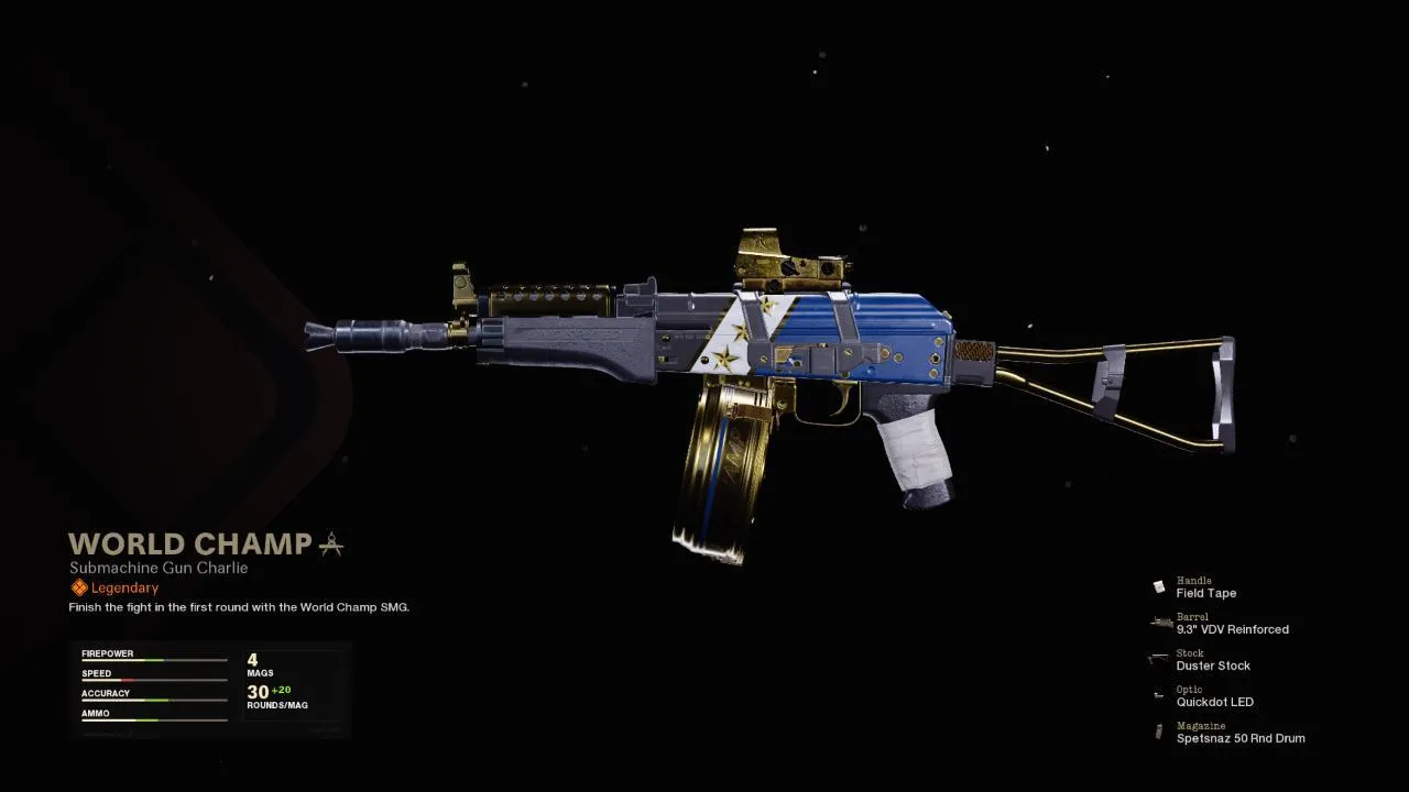 World Champ - COD Warzone and Black Ops Cold War Weapon Blueprint | Call of Duty