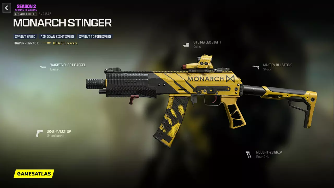 Monarch Stinger - Warzone and Modern Warfare 3 Blueprint