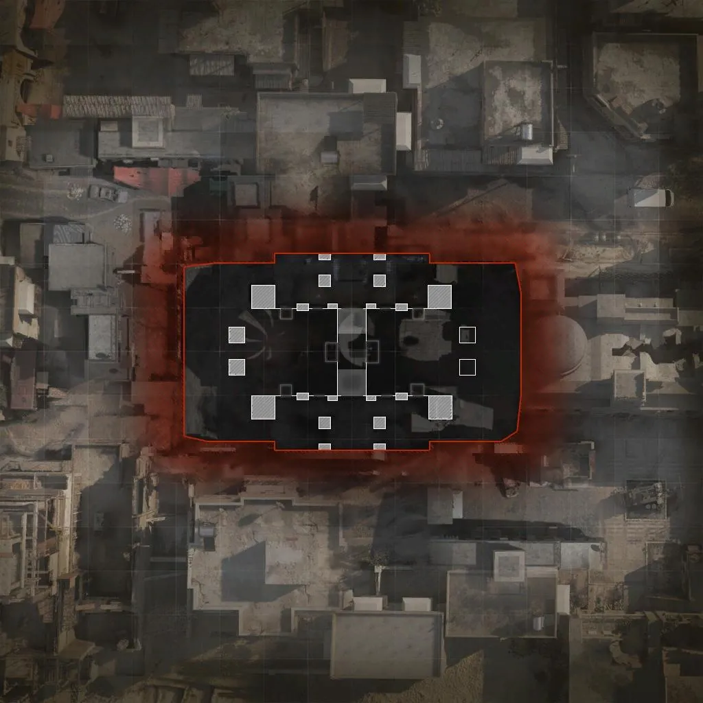 COD ModernWarfare Bazaar Mini Map Layout