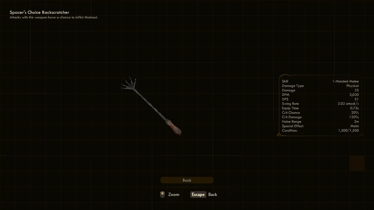 Backscratcher - The Outer Worlds Weapons